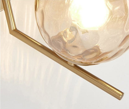 Aleta Modern Glass Globe Wall Lamp - Sleek Design with Metal Frame for Elegant Lighting 20