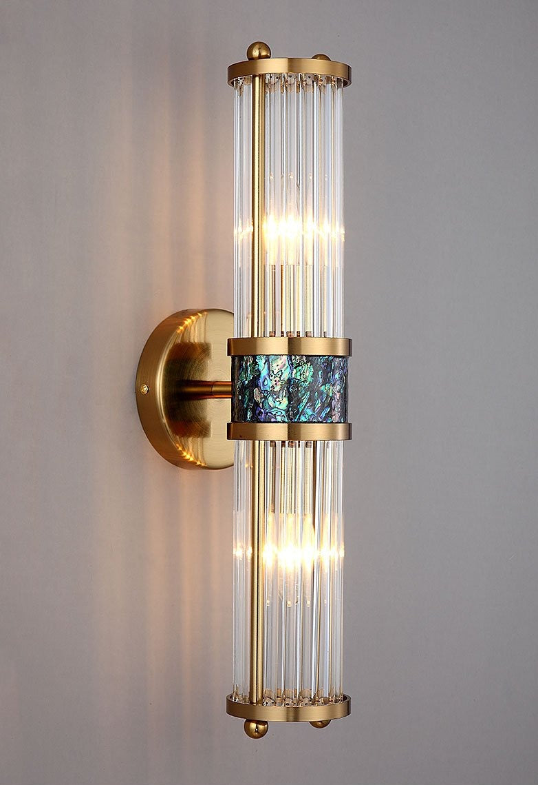 Lustra Crystal Glass Wall Lamp - Elegant Design with Polished Brass Finish for Stylish Illumination 3