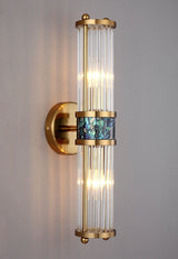 Lustra Crystal Glass Wall Lamp - Elegant Design with Polished Brass Finish for Stylish Illumination 3