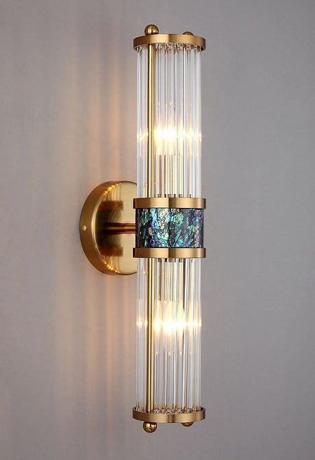 Lustra Crystal Glass Wall Lamp - Elegant Design with Polished Brass Finish for Stylish Illumination 3