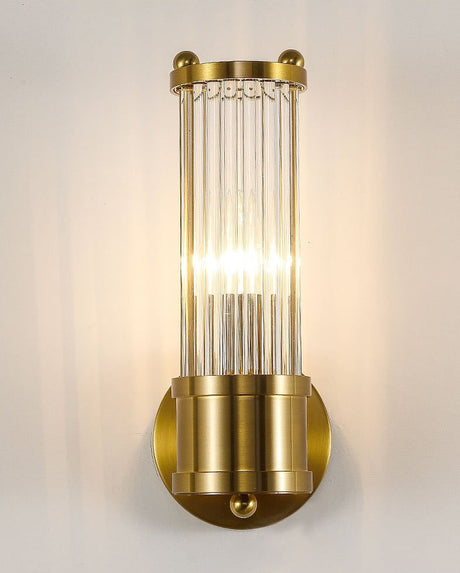 Lustra Crystal Glass Wall Lamp - Elegant Design with Polished Brass Finish for Stylish Illumination 2