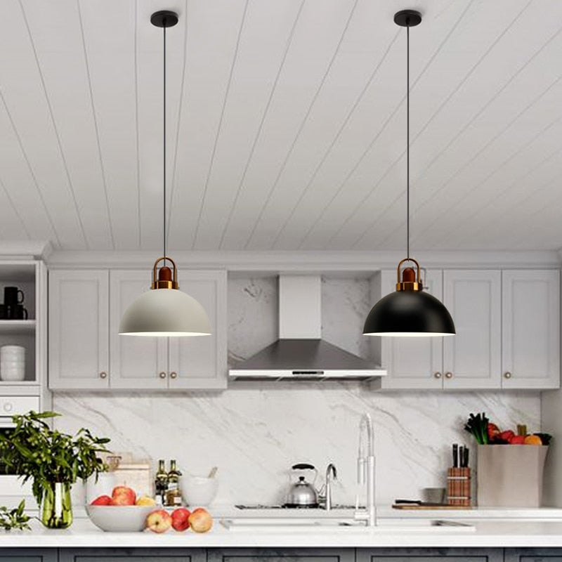 Abbott Modern Nordic Pendant Lighting - Adjustable Aluminum Shade & Brass Base for Stylish Kitchen Illumination 15