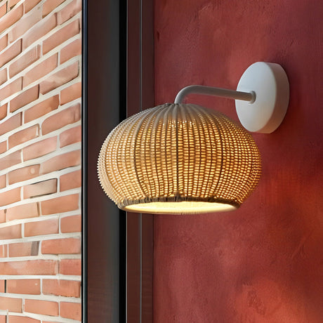 Rattan Outdoor Pendant Light - Waterproof Hanging Lamp with Warm Glow for Cozy Outdoor Spaces 4