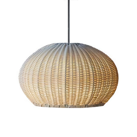 Rattan Outdoor Pendant Light - Waterproof Hanging Lamp with Warm Glow for Cozy Outdoor Spaces 18