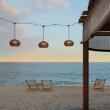Rattan Outdoor Pendant Light - Waterproof Hanging Lamp with Warm Glow for Cozy Outdoor Spaces 13