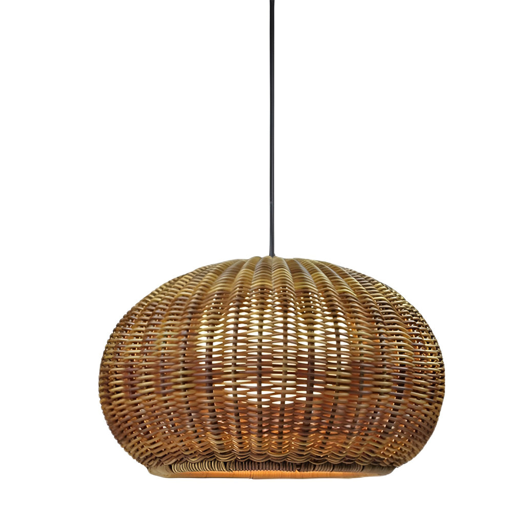 Rattan Outdoor Pendant Light - Waterproof Hanging Lamp with Warm Glow for Cozy Outdoor Spaces 17