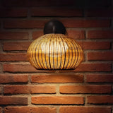 Rattan Outdoor Pendant Light - Waterproof Hanging Lamp with Warm Glow for Cozy Outdoor Spaces 5