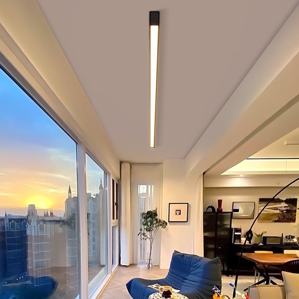Minimalist LED Ceiling Light - Remote Dimming & Adjustable Length for Versatile Indoor Illumination 3