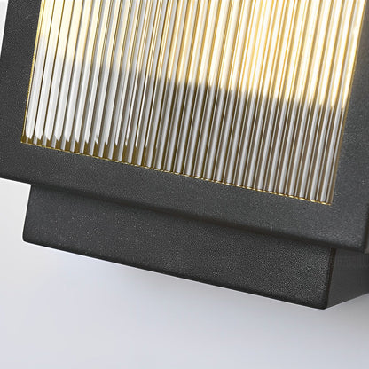 Reeded Glass Outdoor Wall Light - Modern LED Design with Adjustable Heights for Enhanced Ambiance 10