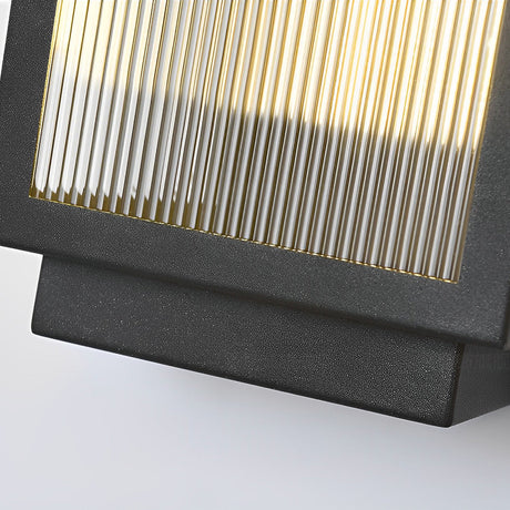 Reeded Glass Outdoor Wall Light - Modern LED Design with Adjustable Heights for Enhanced Ambiance 10