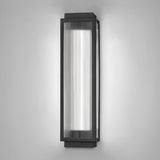 Reeded Glass Outdoor Wall Light - Modern LED Design with Adjustable Heights for Enhanced Ambiance 11