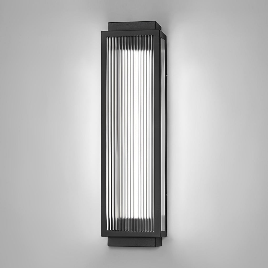 Reeded Glass Outdoor Wall Light - Modern LED Design with Adjustable Heights for Enhanced Ambiance 11