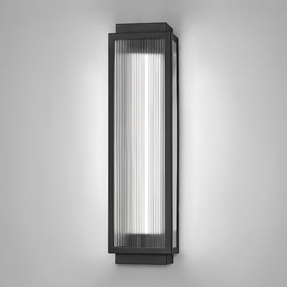 Reeded Glass Outdoor Wall Light - Modern LED Design with Adjustable Heights for Enhanced Ambiance 11