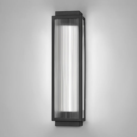 Reeded Glass Outdoor Wall Light - Modern LED Design with Adjustable Heights for Enhanced Ambiance 11