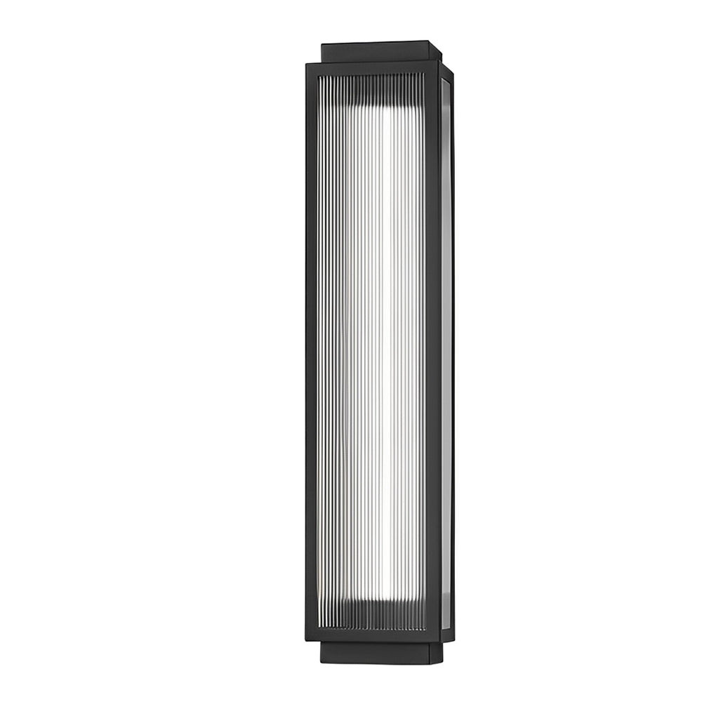 Reeded Glass Outdoor Wall Light - Modern LED Design with Adjustable Heights for Enhanced Ambiance 12
