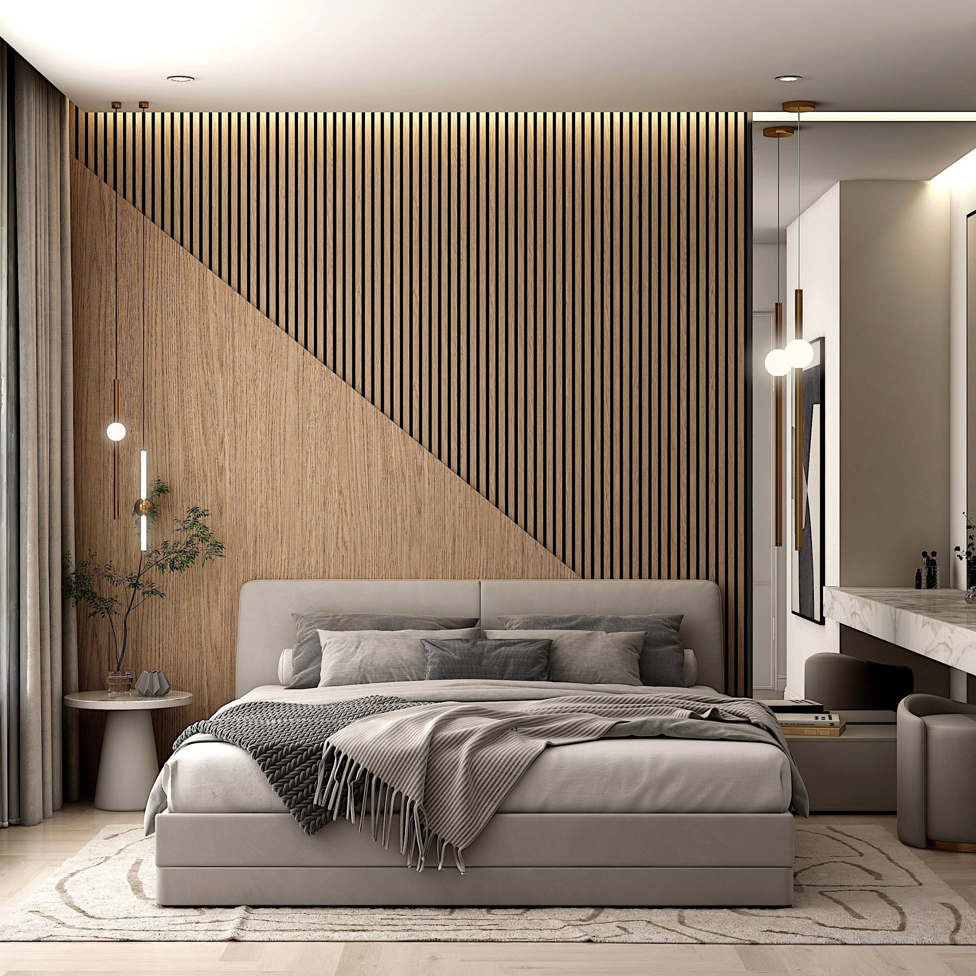 Acoustic Wood Slat Wall Panel - Premium Sound Absorption with Modern Design for Stylish Interiors 20