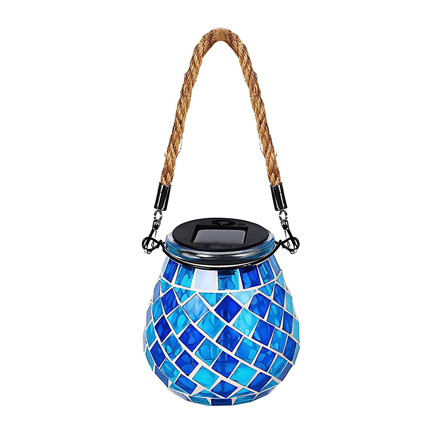 Vibrant Solar Glass Mosaic Cup Lamp - Colorful Landscape Lighting for Outdoor Ambiance 15