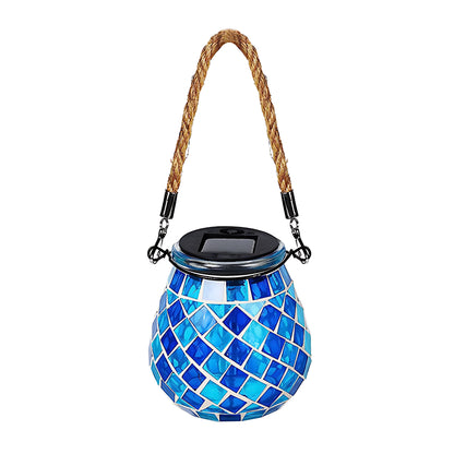 Vibrant Solar Glass Mosaic Cup Lamp - Colorful Landscape Lighting for Outdoor Ambiance 15