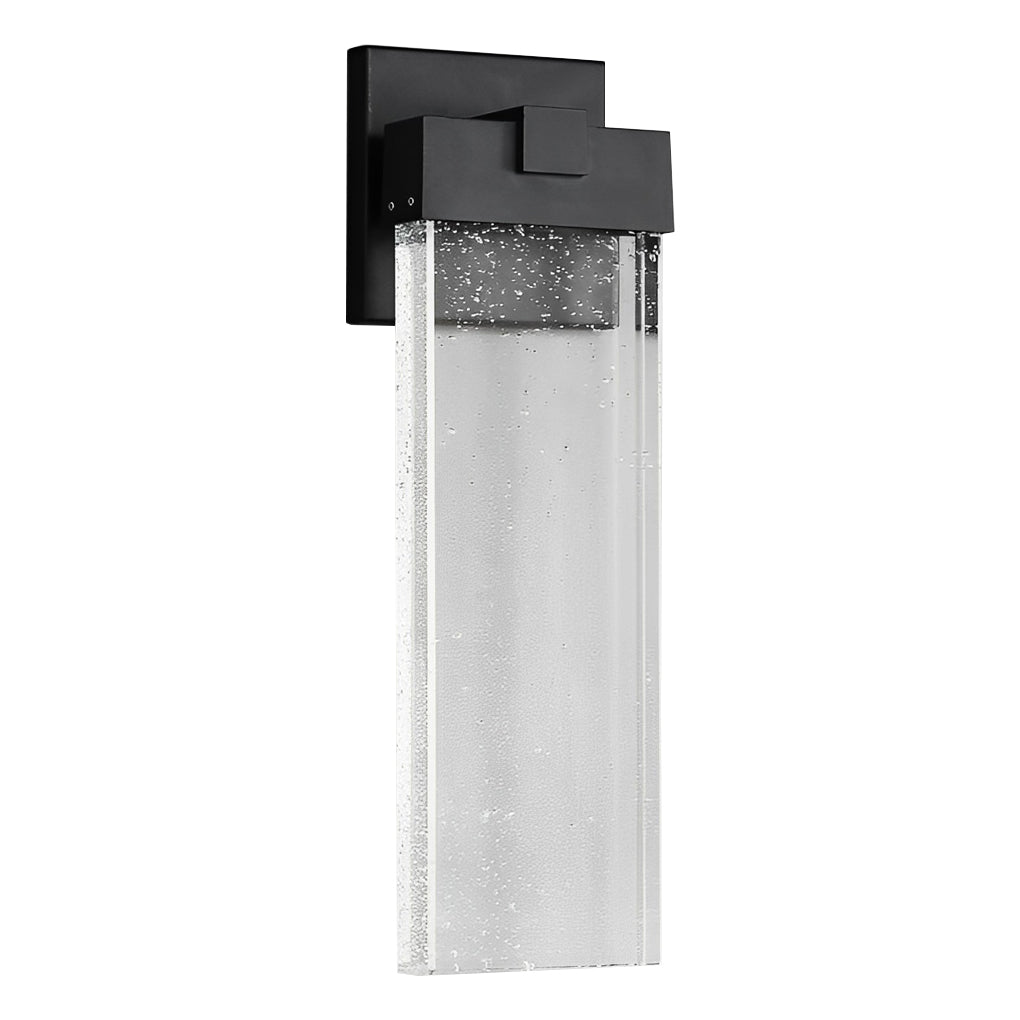 Elegant Seeded Glass Outdoor Wall Lighting - Modern Design with Warm White COB LED 9