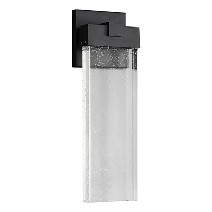 Elegant Seeded Glass Outdoor Wall Lighting - Modern Design with Warm White COB LED 9