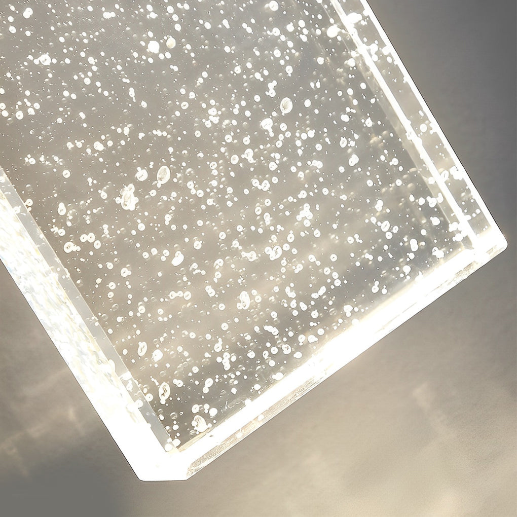 Elegant Seeded Glass Outdoor Wall Lighting - Modern Design with Warm White COB LED 11