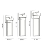 Elegant Seeded Glass Outdoor Wall Lighting - Modern Design with Warm White COB LED 14