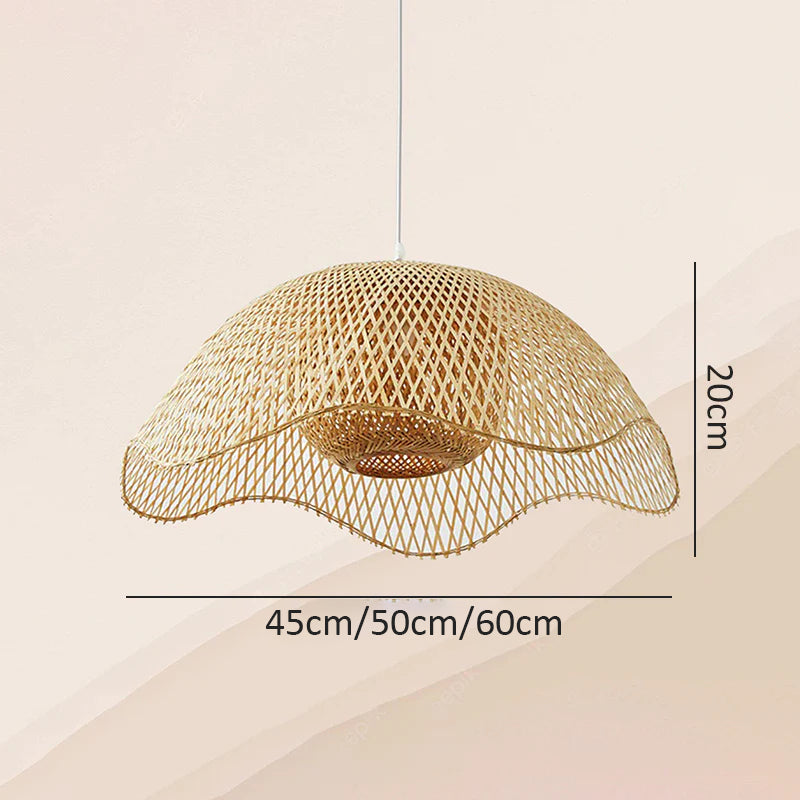 EcoChic Bamboo Pendant Lamp - Handcrafted Natural Lighting for Home Decor 14