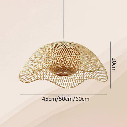 EcoChic Bamboo Pendant Lamp - Handcrafted Natural Lighting for Home Decor 14