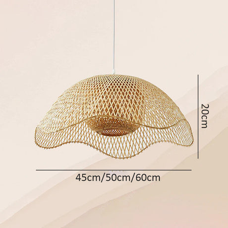 EcoChic Bamboo Pendant Lamp - Handcrafted Natural Lighting for Home Decor 14
