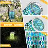 Vibrant Solar Glass Mosaic Cup Lamp - Colorful Landscape Lighting for Outdoor Ambiance 9