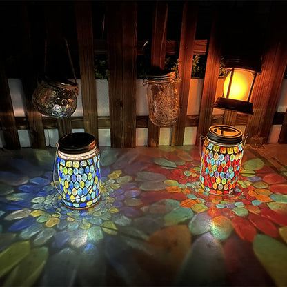 Vibrant Solar Glass Mosaic Cup Lamp - Colorful Landscape Lighting for Outdoor Ambiance 1
