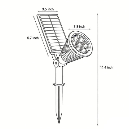 Lumos Solar Powered Spotlights - Waterproof Landscape Light with Dual-Color Modes for Outdoor Illumination 16