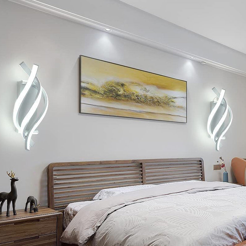 Spiral LED Wall Sconce Lighting - Adjustable Color Temperature & Modern Design for Elegant Ambiance 7