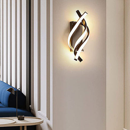 Spiral LED Wall Sconce Lighting - Adjustable Color Temperature & Modern Design for Elegant Ambiance 1