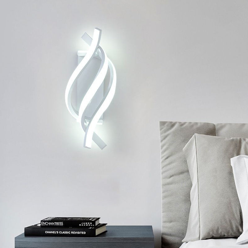 Spiral LED Wall Sconce Lighting - Adjustable Color Temperature & Modern Design for Elegant Ambiance 2