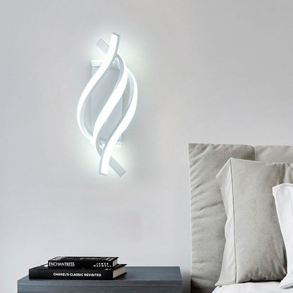 Spiral LED Wall Sconce Lighting - Adjustable Color Temperature & Modern Design for Elegant Ambiance 2