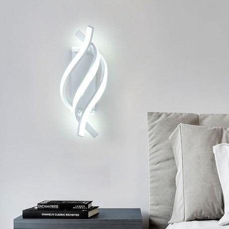 Spiral LED Wall Sconce Lighting - Adjustable Color Temperature & Modern Design for Elegant Ambiance 2