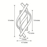 Spiral LED Wall Sconce Lighting - Adjustable Color Temperature & Modern Design for Elegant Ambiance 11