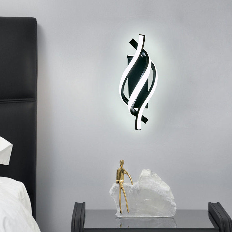 Spiral LED Wall Sconce Lighting - Adjustable Color Temperature & Modern Design for Elegant Ambiance 5
