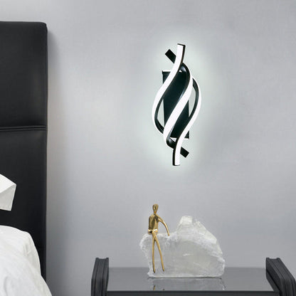 Spiral LED Wall Sconce Lighting - Adjustable Color Temperature & Modern Design for Elegant Ambiance 5