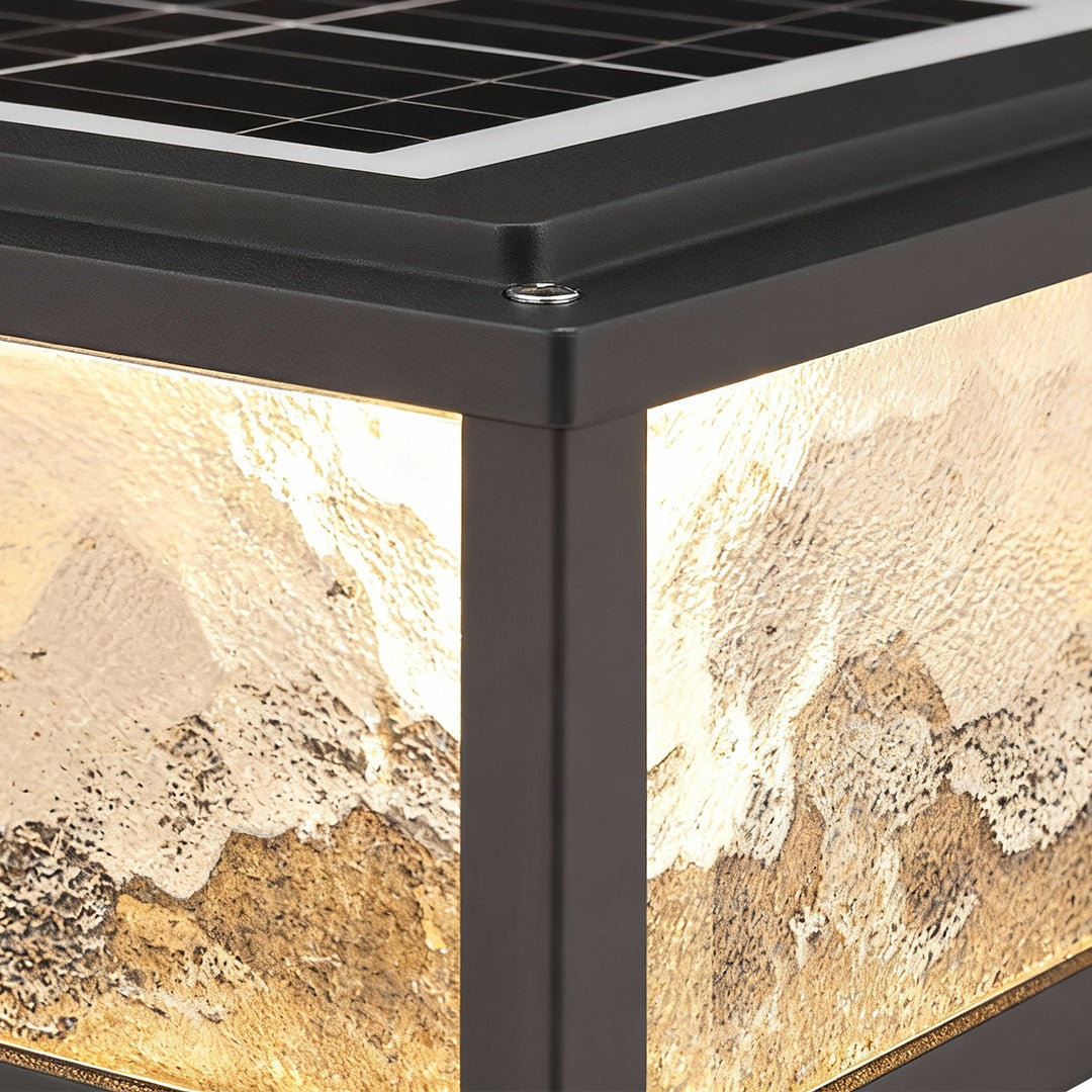 Modern Square Outdoor Pillar Light - Waterproof LED Design with Dual Power Options for Versatile Illumination 5
