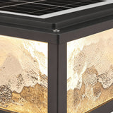 Modern Square Outdoor Pillar Light - Waterproof LED Design with Dual Power Options for Versatile Illumination 5