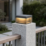 Square Solar Deck Lights - Modern Black LED Outdoor Lighting with Dual Power Options 6