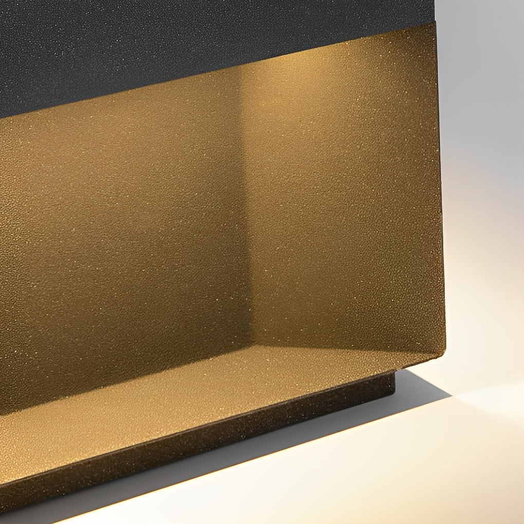 Square Solar Deck Lights - Modern Black LED Outdoor Lighting with Dual Power Options 12