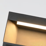 Square Solar Deck Lights - Modern Black LED Outdoor Lighting with Dual Power Options 11