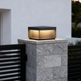 Square Solar Deck Lights - Modern Black LED Outdoor Lighting with Dual Power Options 8