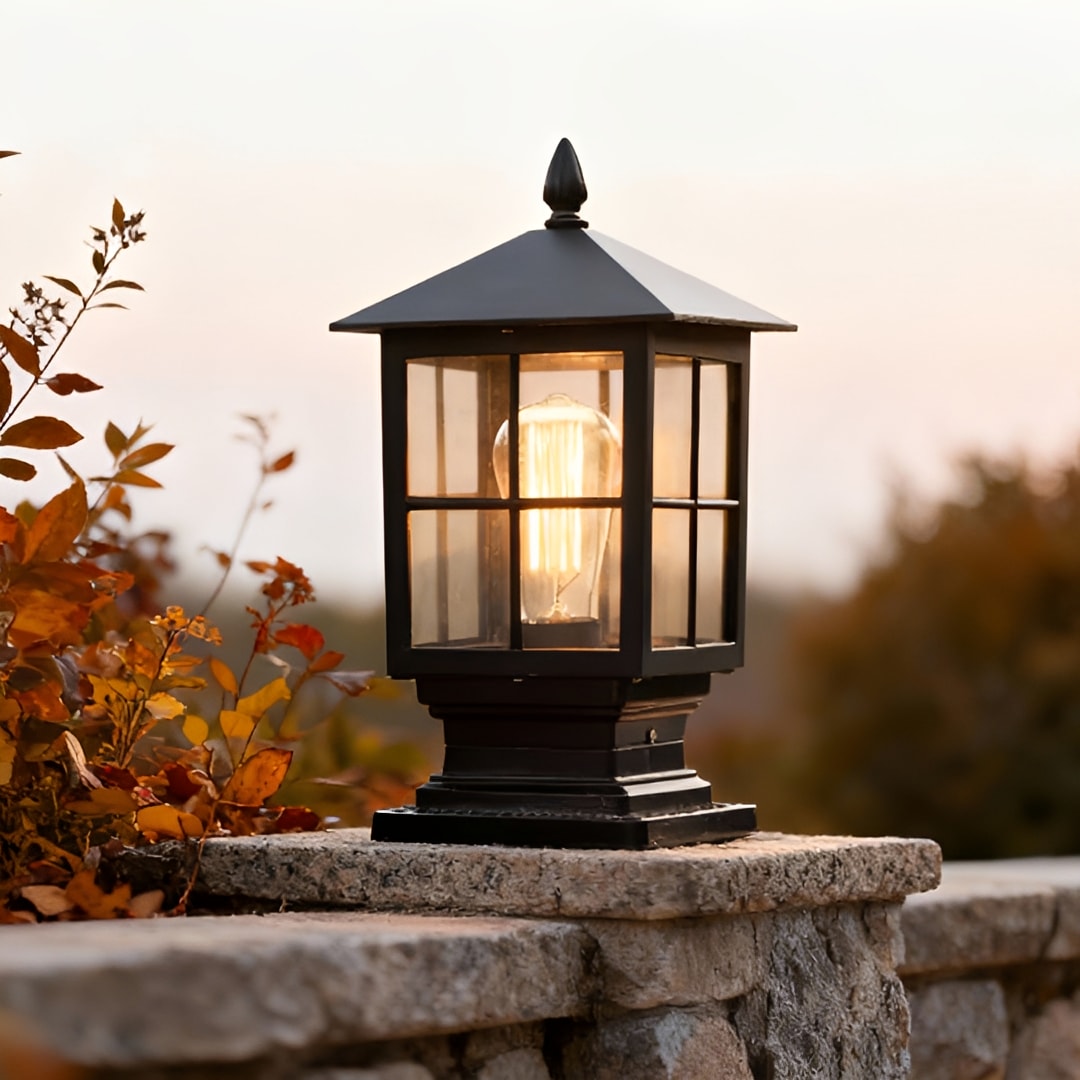 Stone Light Pillar LED Outdoor Light with Dual Power Modes – Waterproof Design for Traditional Spaces 8
