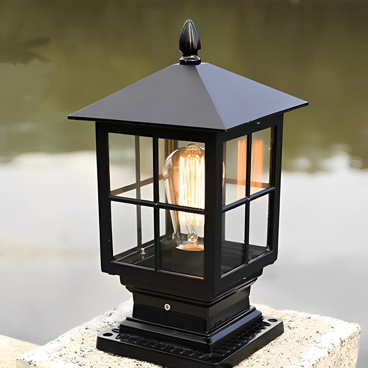 Stone Light Pillar LED Outdoor Light with Dual Power Modes – Waterproof Design for Traditional Spaces 5