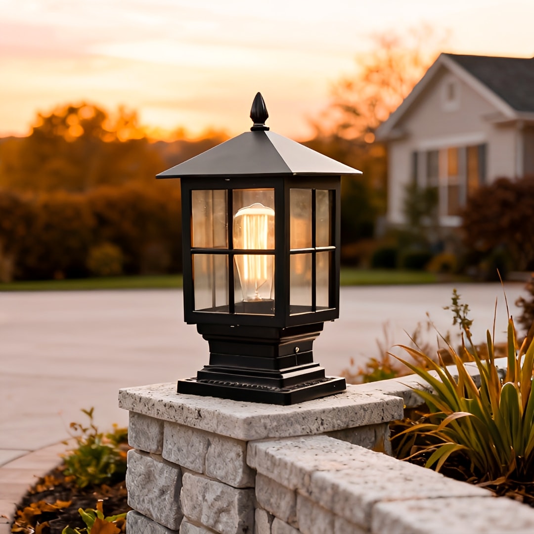 Stone Light Pillar LED Outdoor Light with Dual Power Modes – Waterproof Design for Traditional Spaces 7