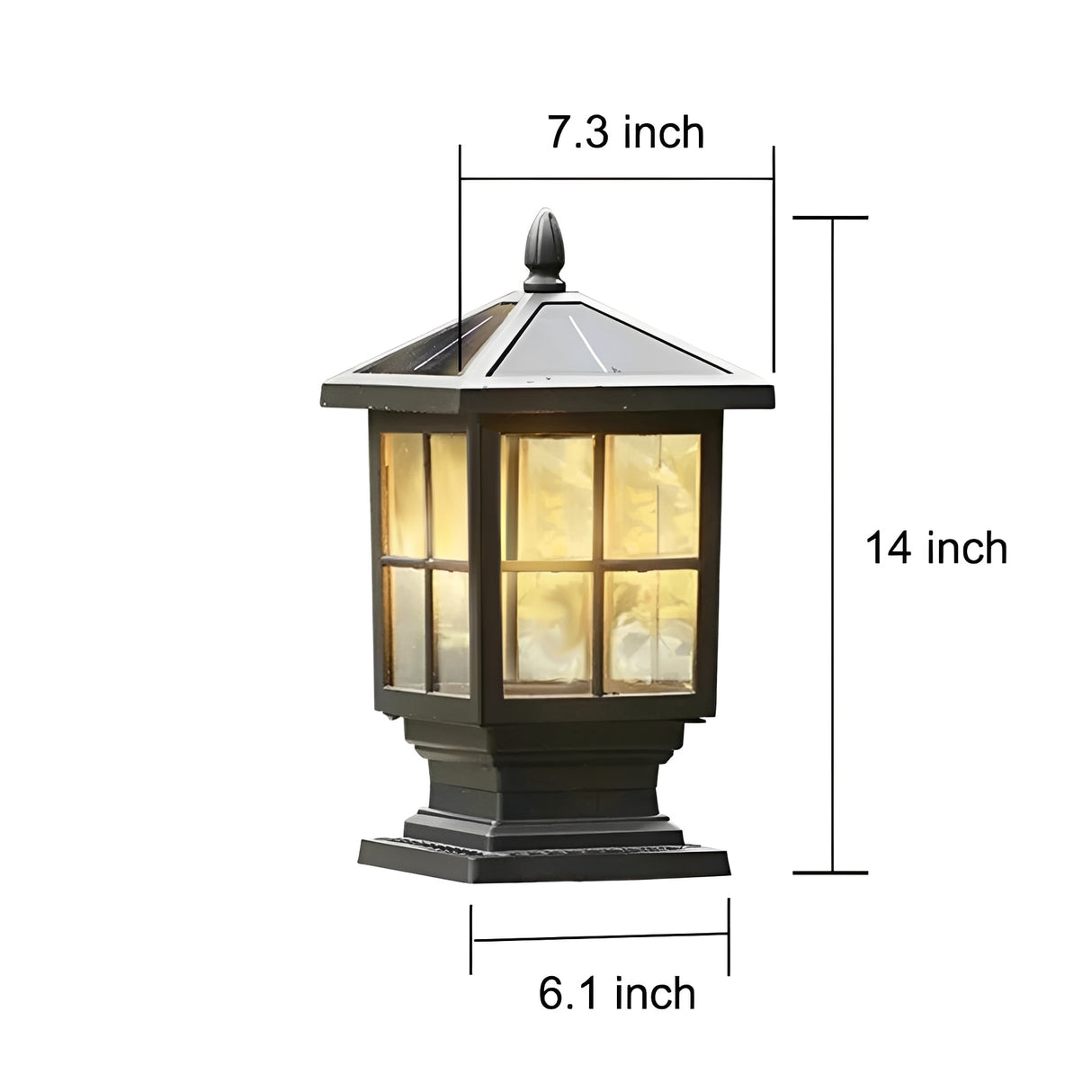 Stone Light Pillar LED Outdoor Light with Dual Power Modes – Waterproof Design for Traditional Spaces 13